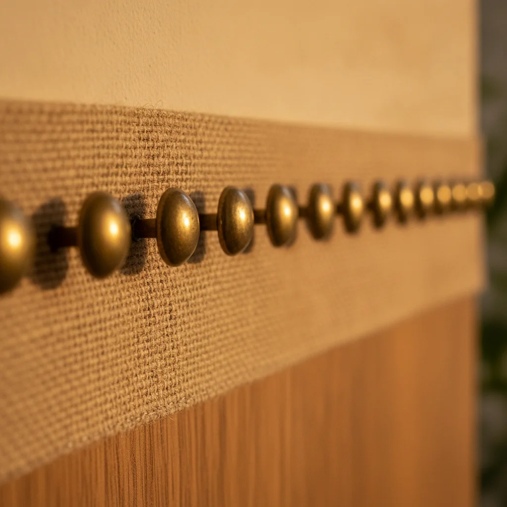 Composition d'outils de bricolage disposés sur une table en bois clair